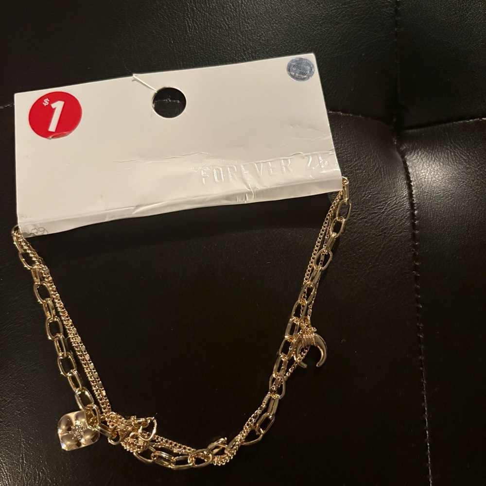 Forever 21 Gold Layered Necklace